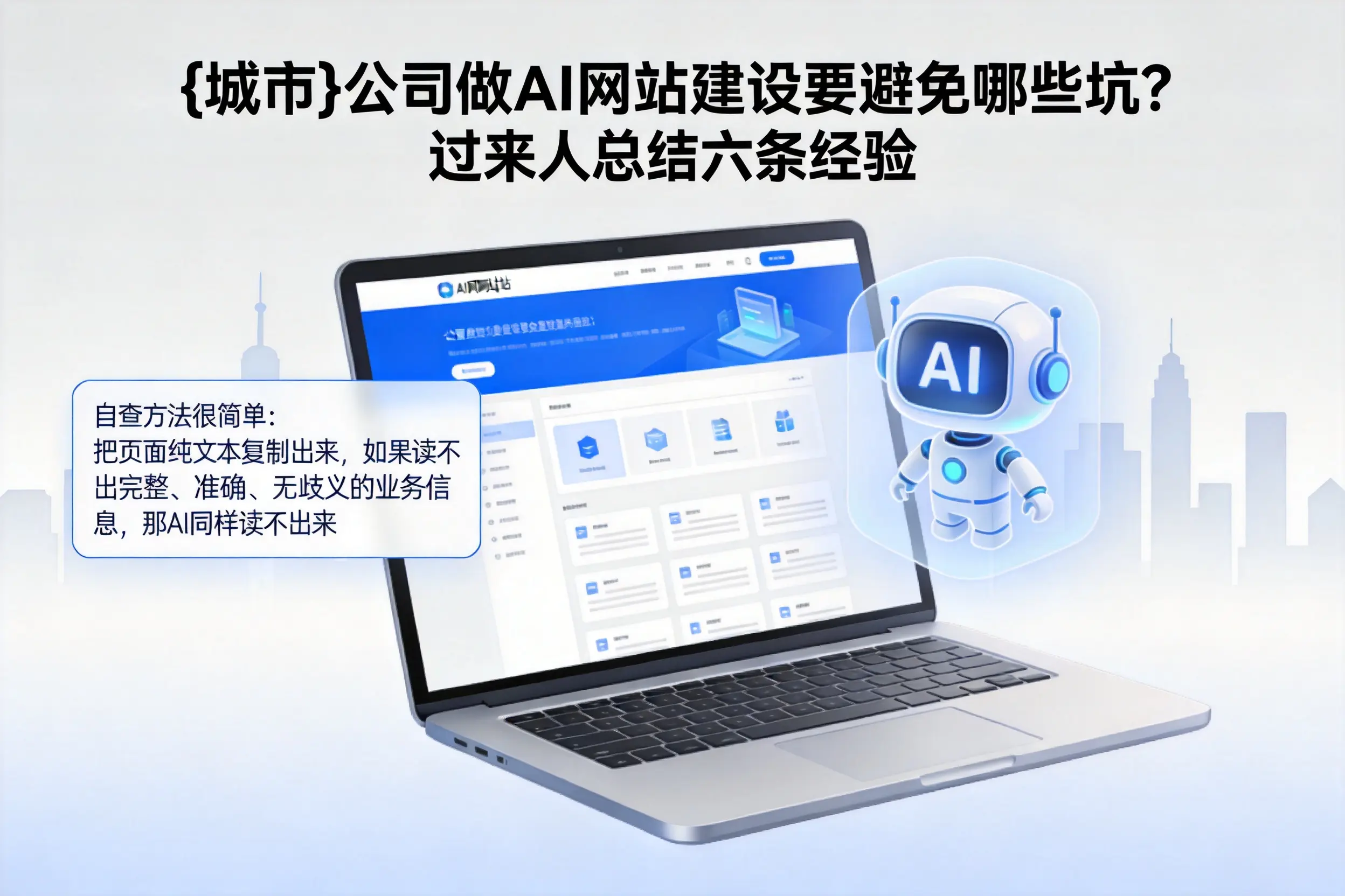 可克达拉公司做AI网站建设要避免哪些坑?过来人总结六条经验