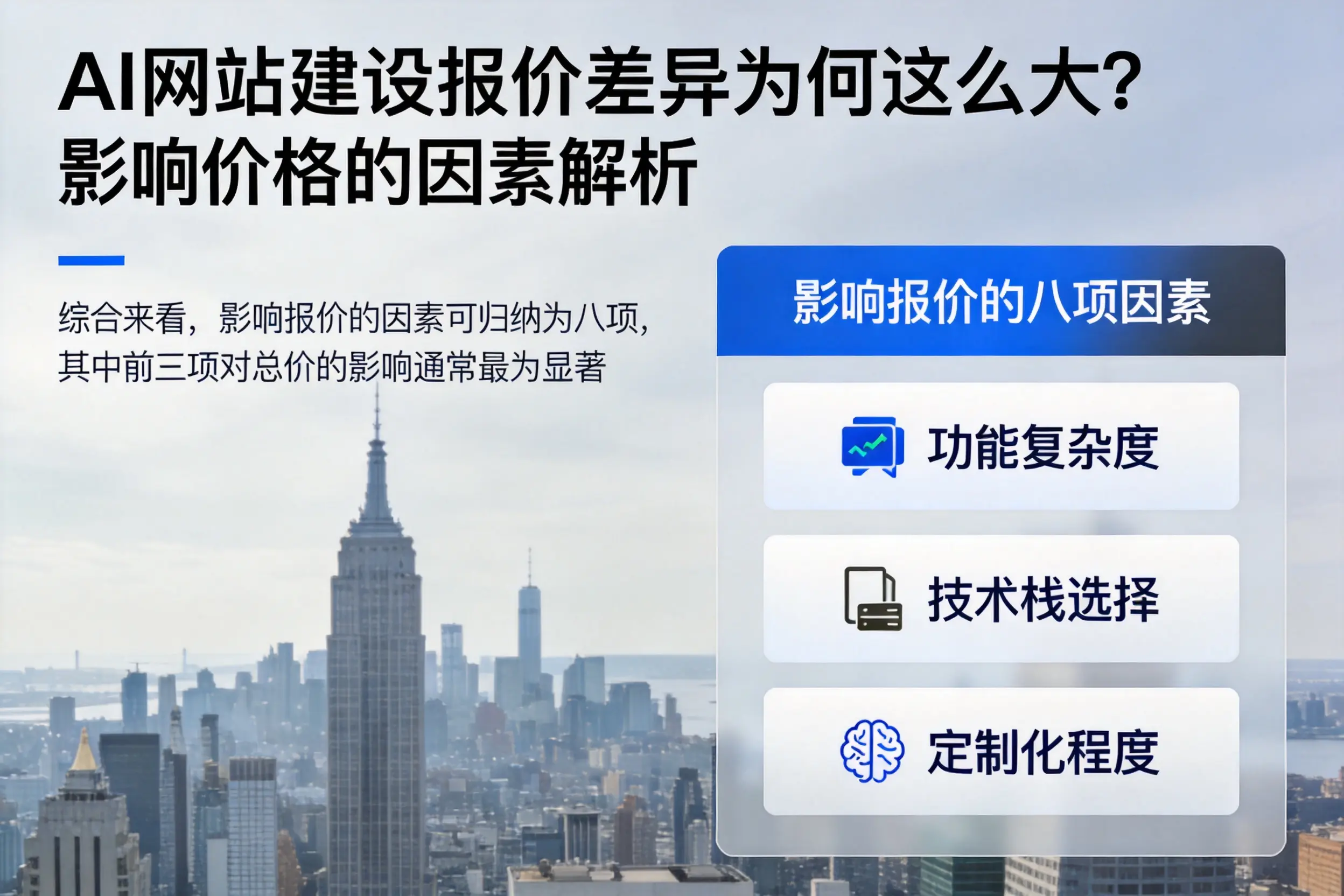 可克达拉AI网站建设报价差异为何这么大？影响价格的因素解析