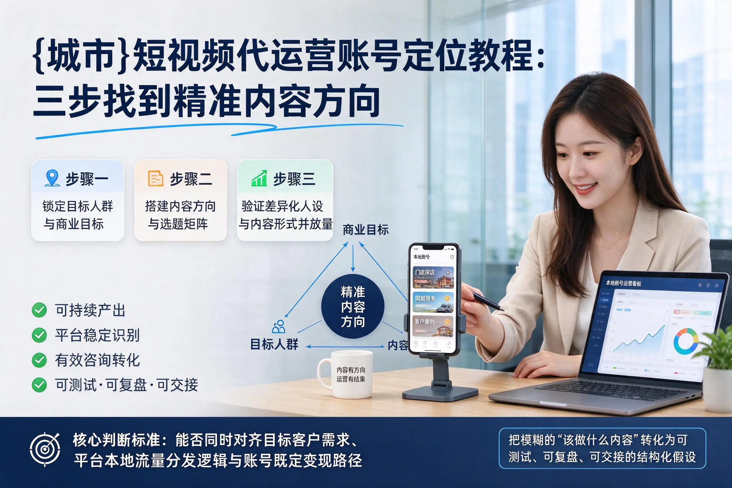 可克达拉短视频代运营账号定位教程：三步找到精准内容方向