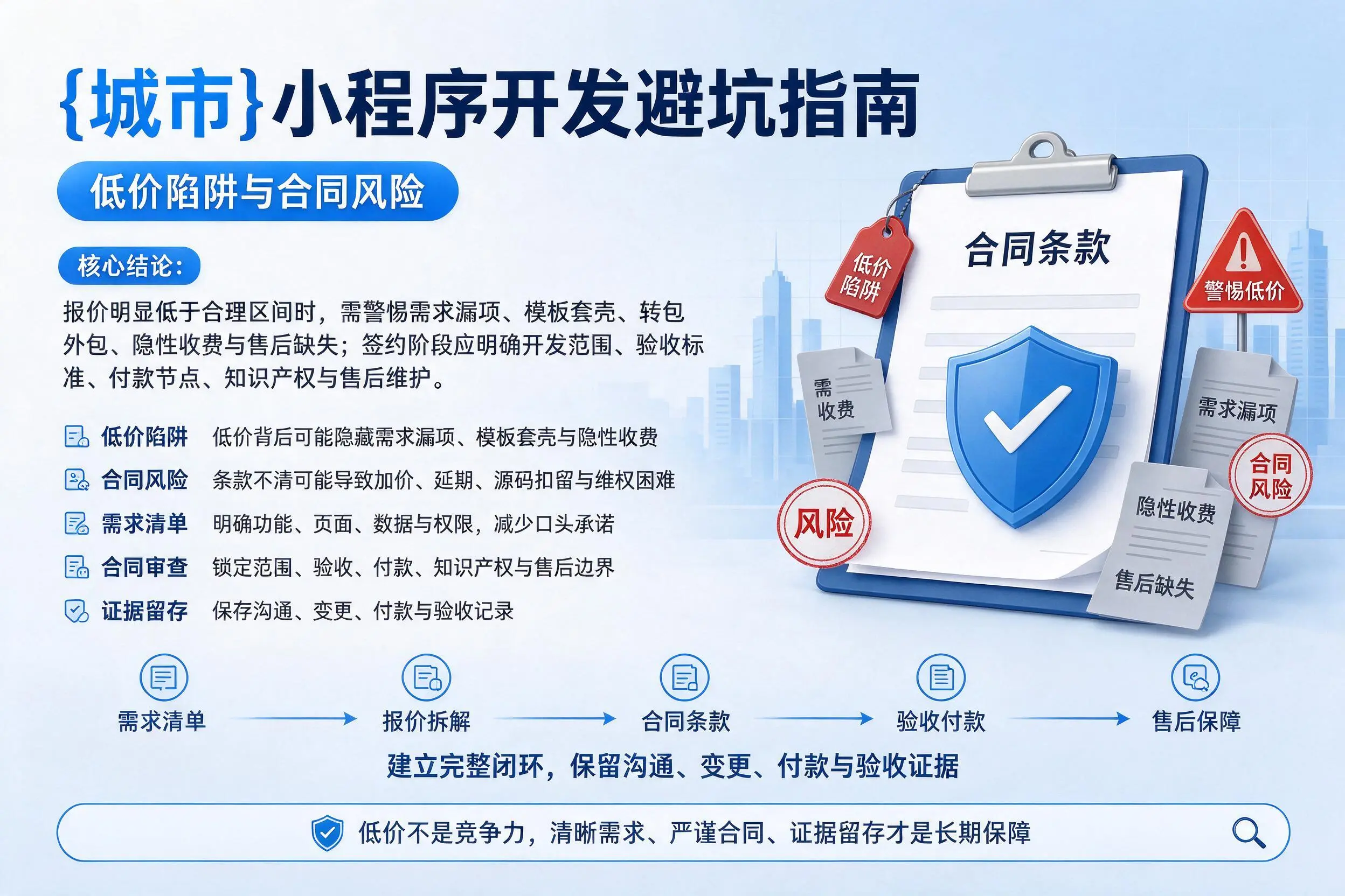 可克达拉小程序开发避坑指南：低价陷阱与合同风险