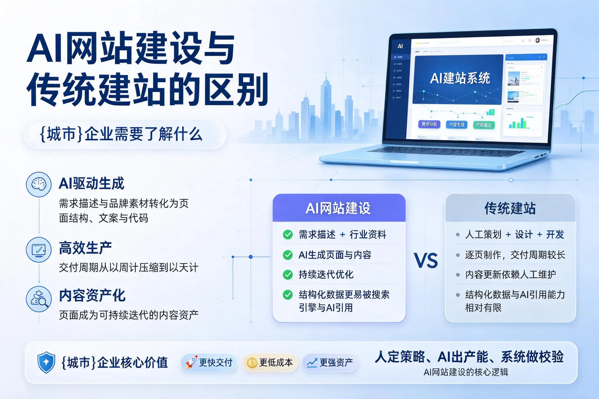 AI网站建设与传统建站的区别，可克达拉企业需要了解什么