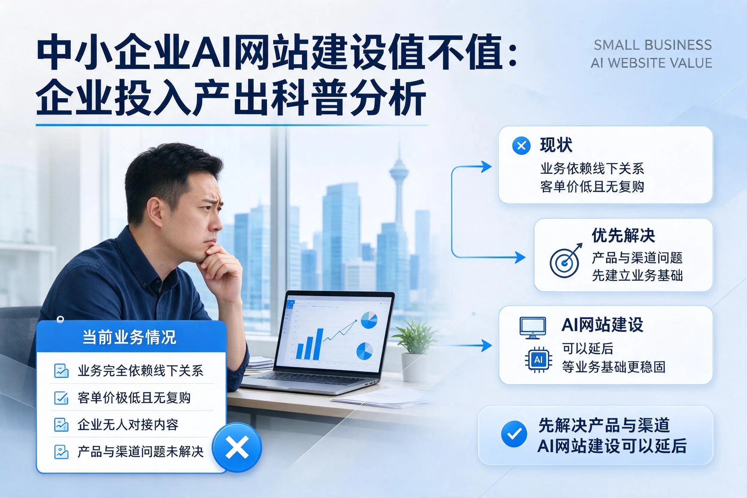 中小企业AI网站建设值不值：可克达拉企业投入产出科普分析