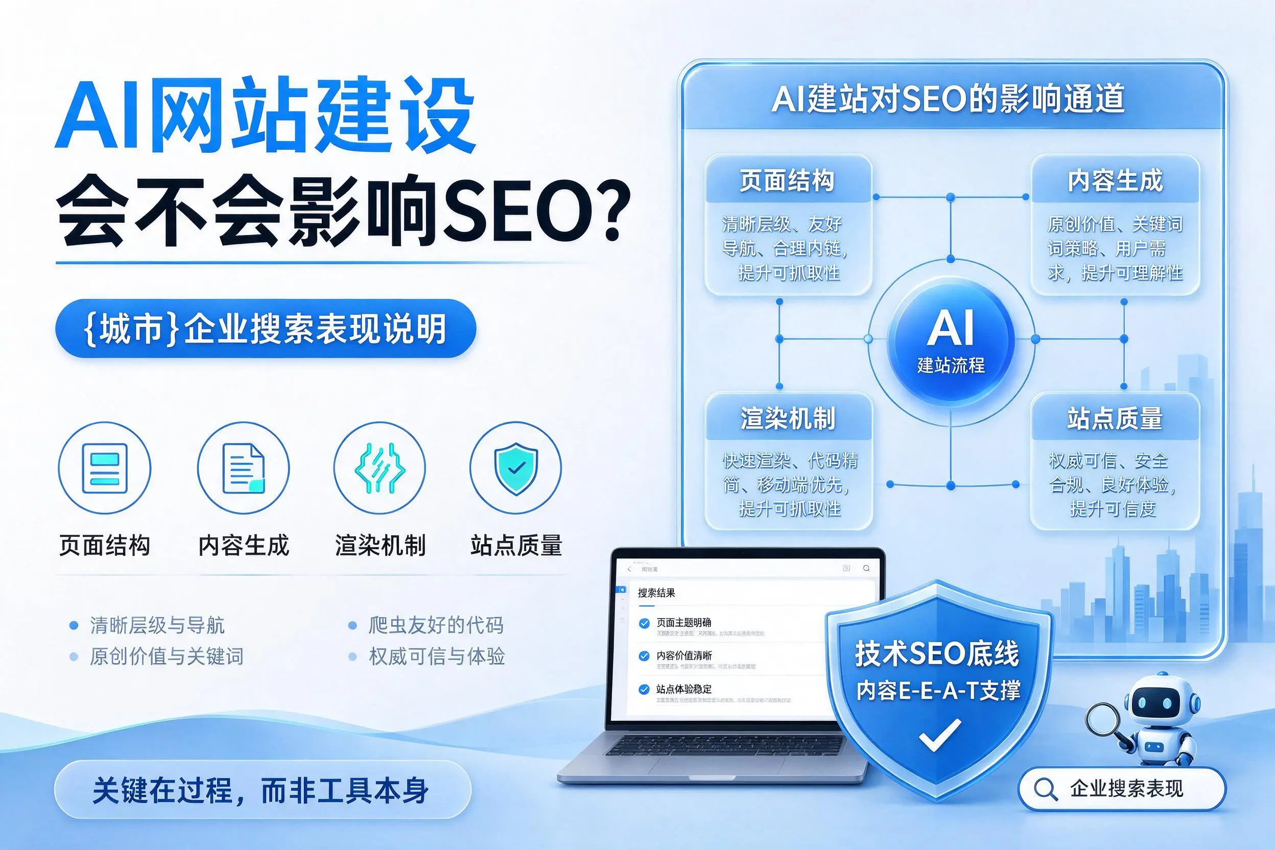 AI网站建设会不会影响SEO？可克达拉企业搜索表现说明
