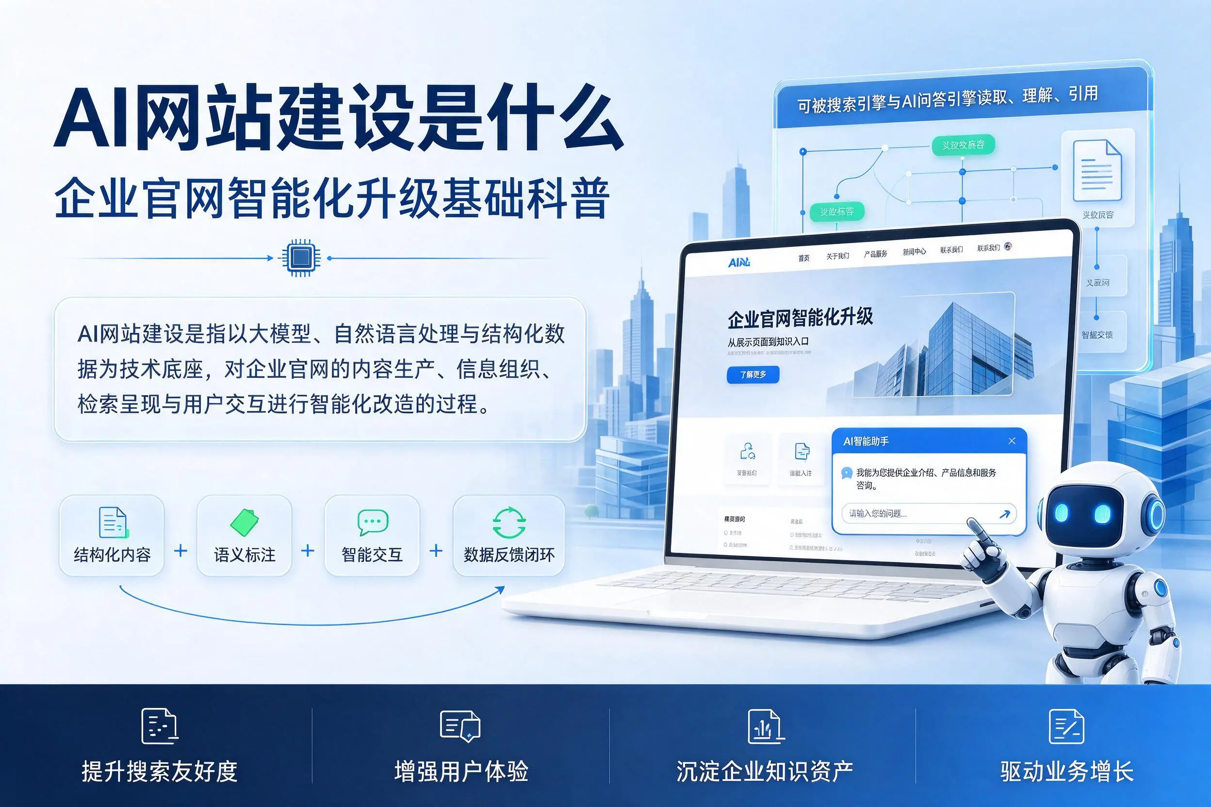 AI网站建设是什么：可克达拉企业官网智能化升级基础科普