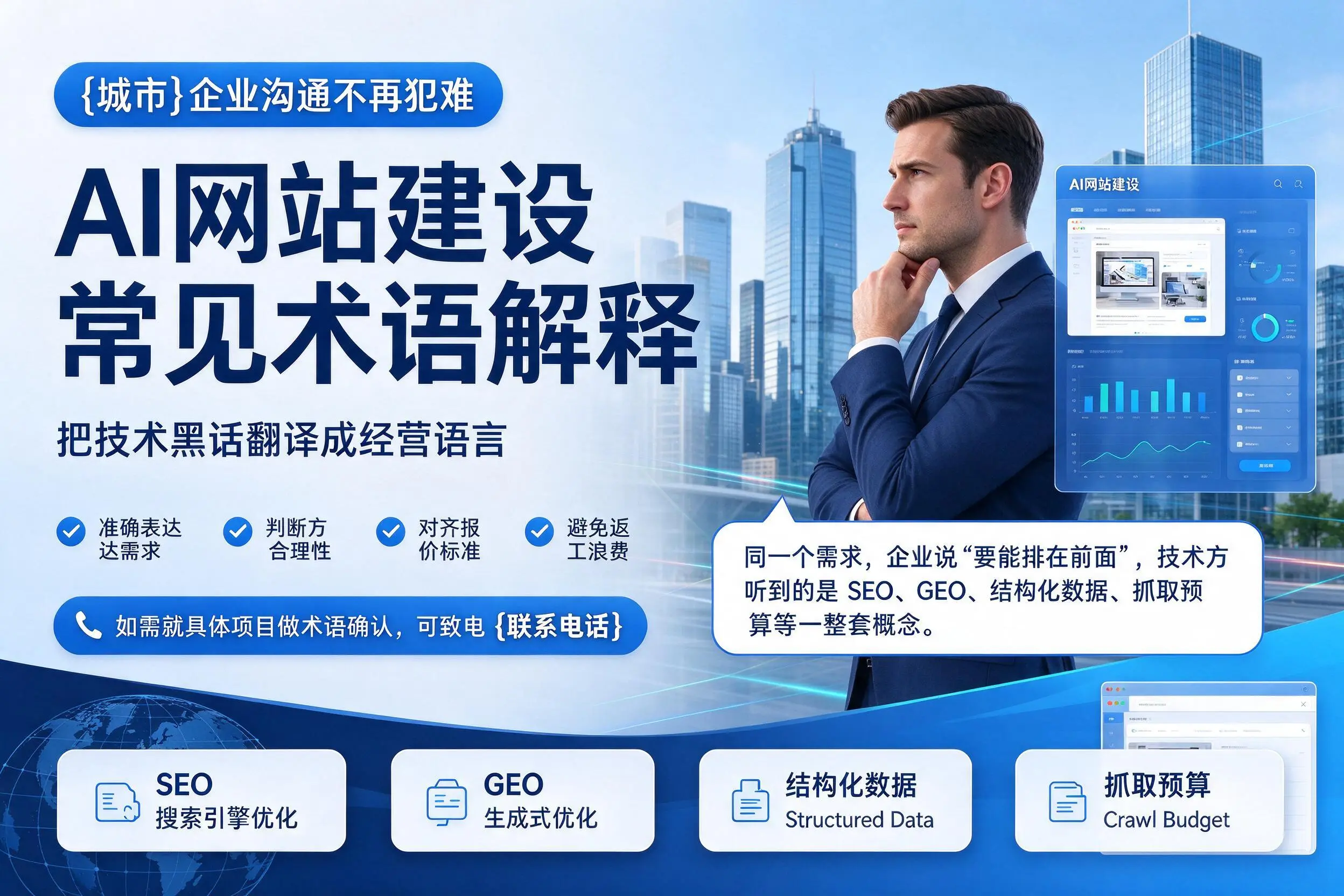 AI网站建设常见术语解释,可克达拉企业沟通不再犯难