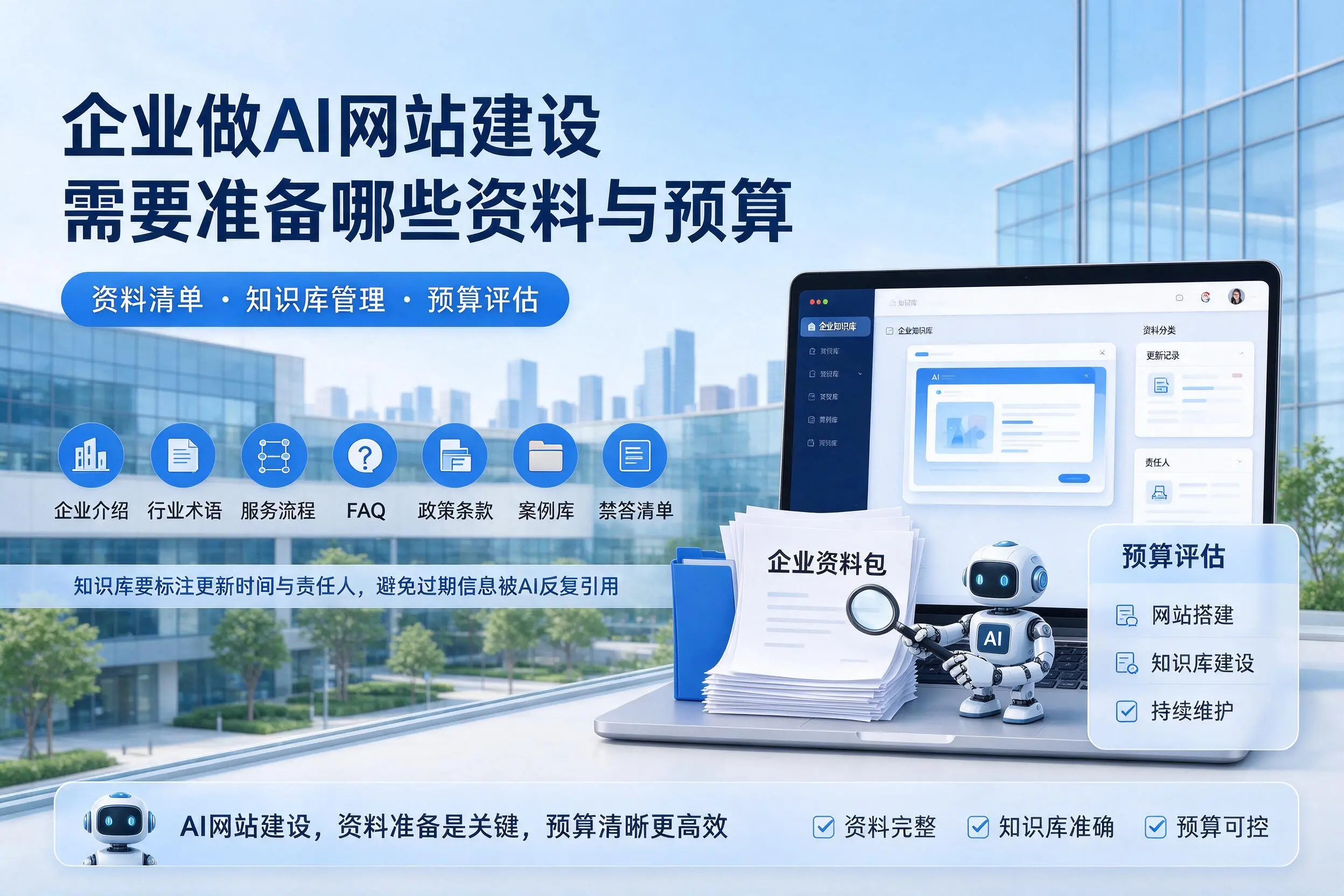可克达拉企业做AI网站建设需要准备哪些资料与预算
