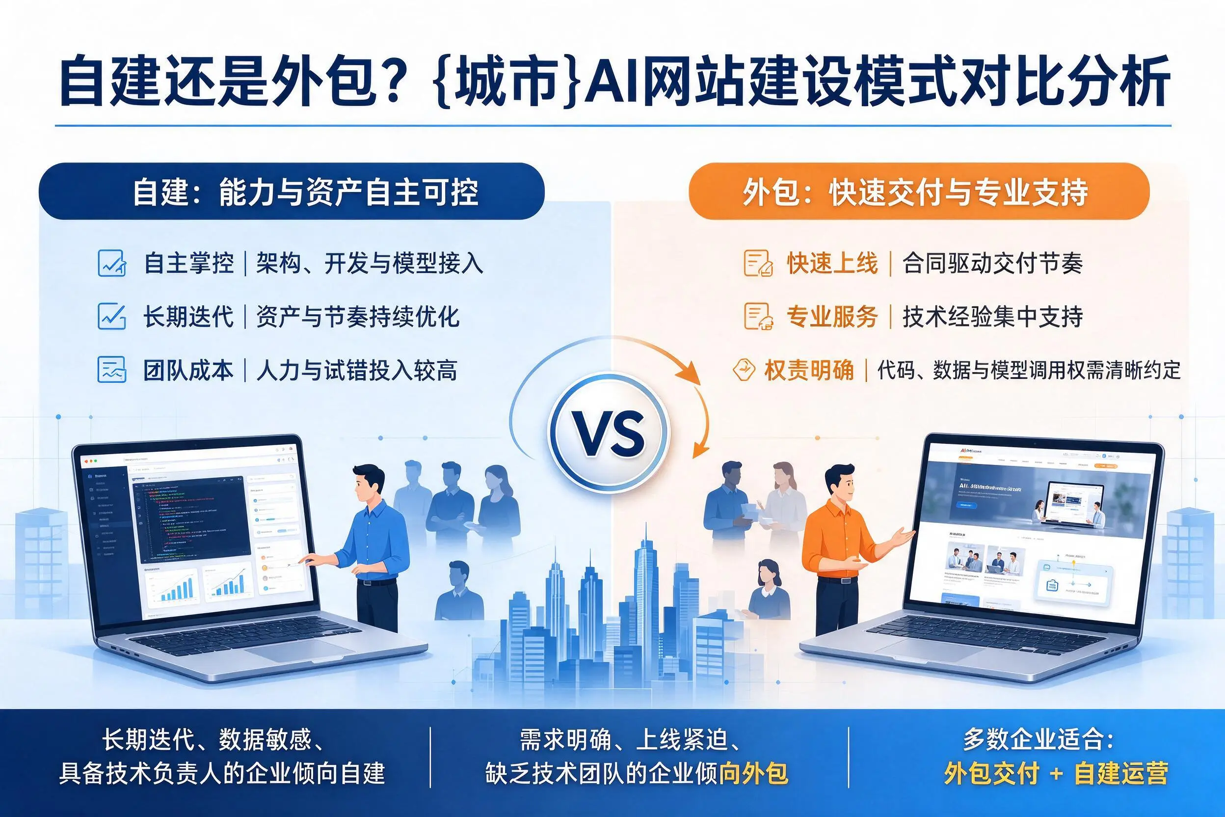 自建还是外包?可克达拉AI网站建设模式对比分析
