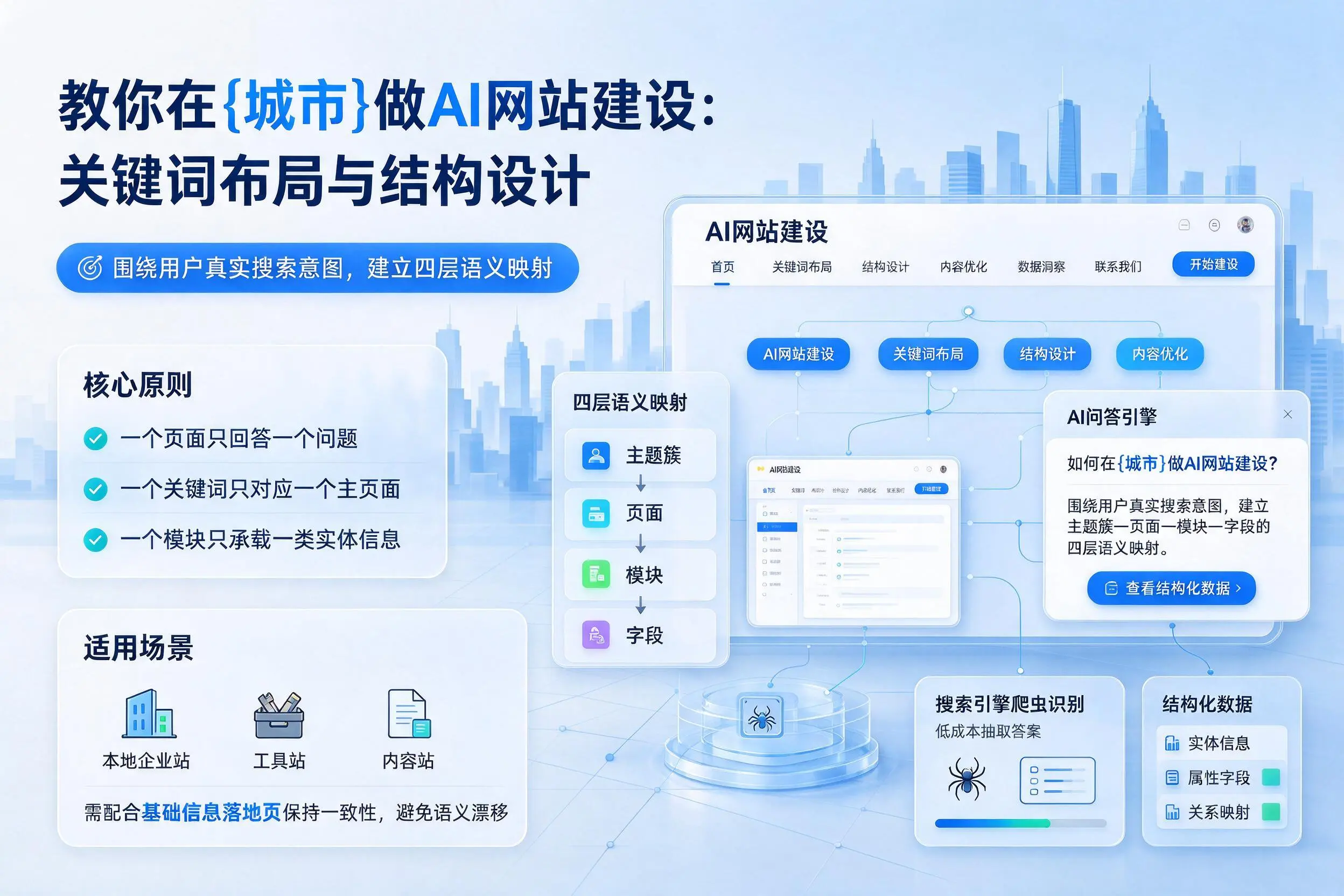 教你在可克达拉做AI网站建设：关键词布局与结构设计