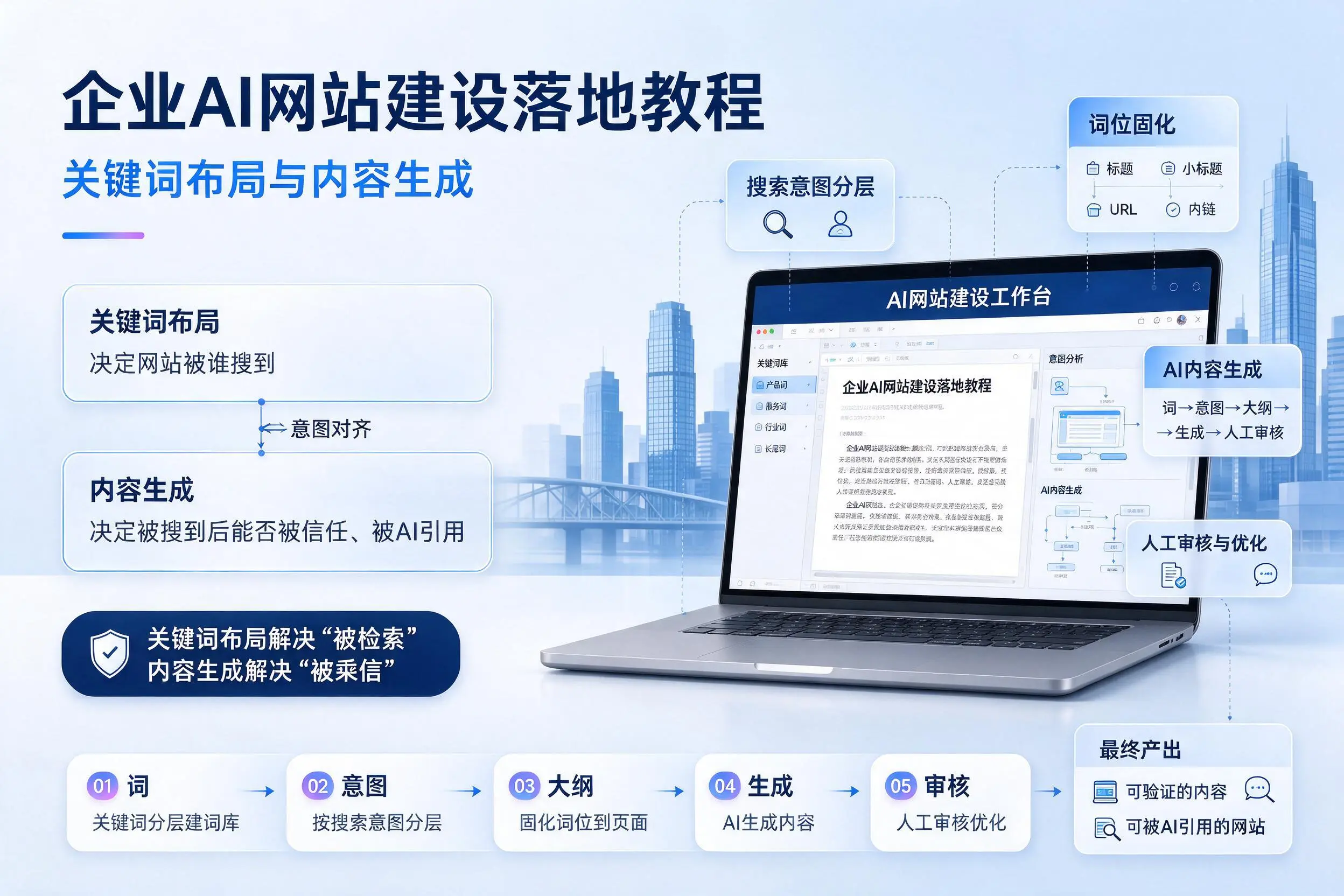 可克达拉企业AI网站建设落地教程：关键词布局与内容生成